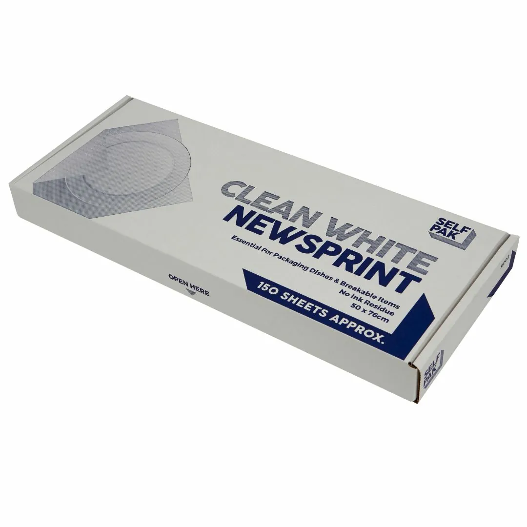 Clean White Newsprint (150 sheets)